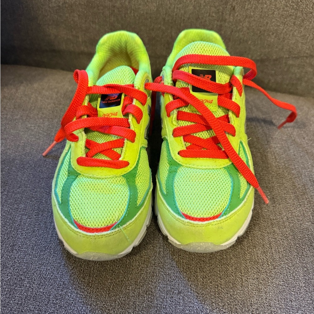 New Balance Green and Red Athletic Sneakers